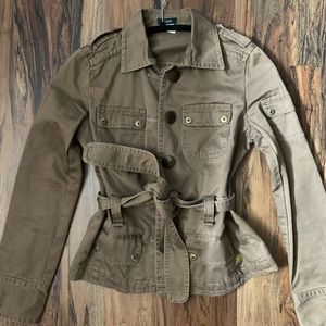 J Crew XS Belted Military style Jacket